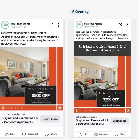 Cobblestone Apartments - Facebook Advertisement - 5th Floor Media
